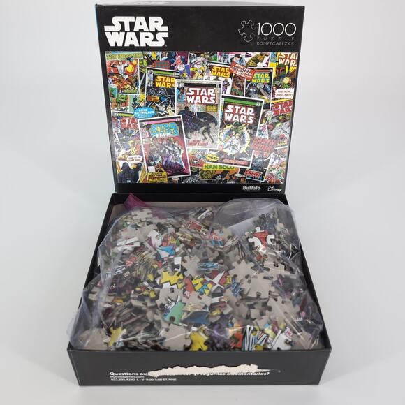 Buffalo Games Disney 1000 Piece Photomosaics Star Wars Scenes Jigsaw Puzzle -GUC - Picture 11 of 11